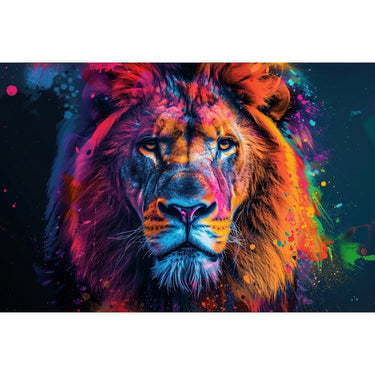 Colourful Lion Canvas